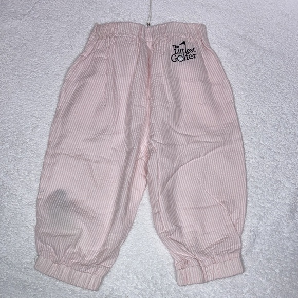 NWT the littlest golfer pink white striped seersucker knickers 4t - Picture 9 of 10